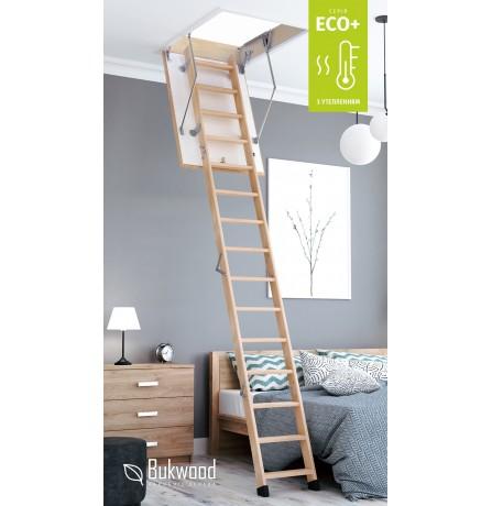 Складні горищні сходи Bukwood ECO+ Long 120х90 см