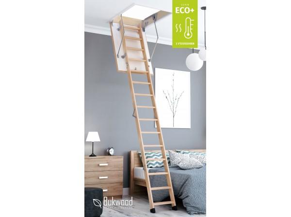 Складні горищні сходи Bukwood ECO+ Long 110х90 см