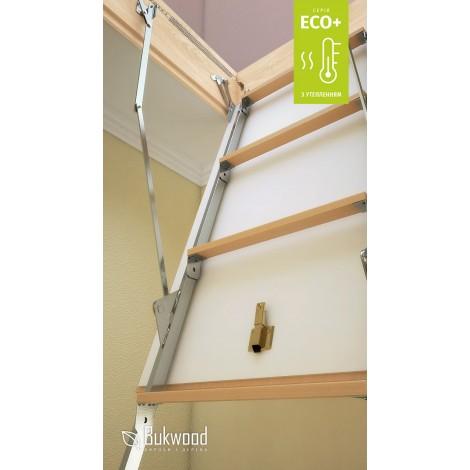 Складні горищні сходи Bukwood ECO+ Metal Mini 90х60 см