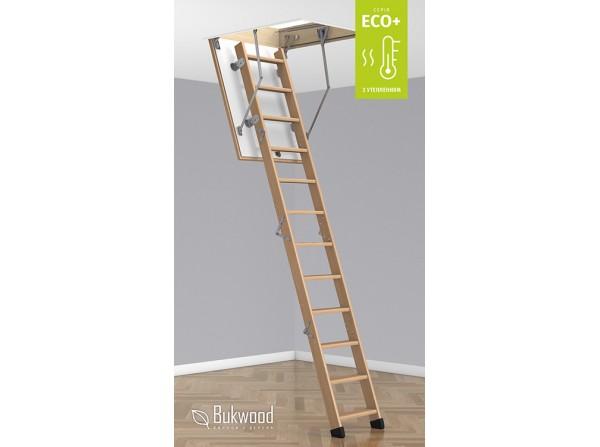 Складні горищні сходи Bukwood ECO+ Mini 90х90 см