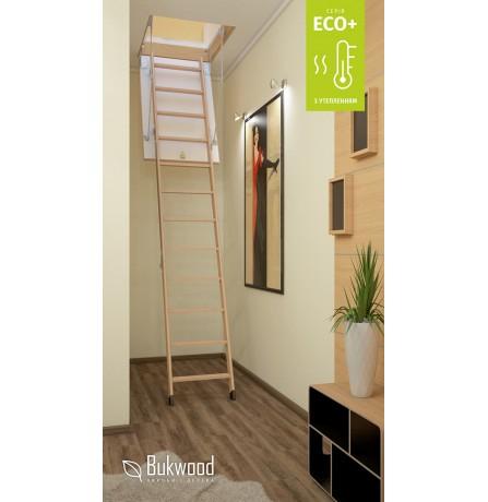 Складні горищні сходи Bukwood ECO+ Standard 110х70 см