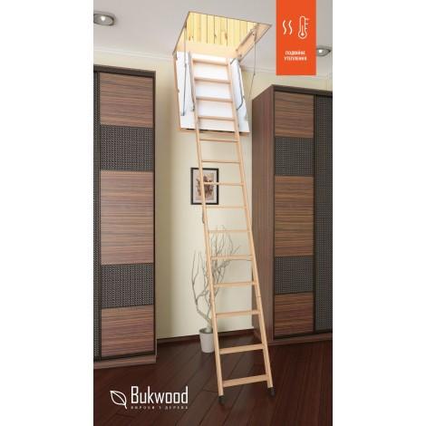 Складні горищні сходи Bukwood EXTRA Long 110х90 см