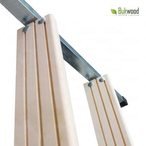 Складні горищні сходи Bukwood EXTRA Metal Mini 90х80 см