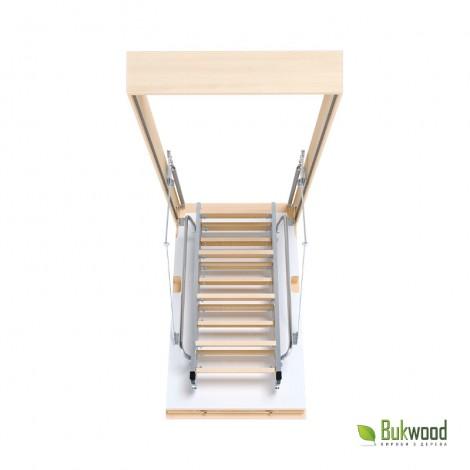 Складні горищні сходи Bukwood EXTRA Metal Standard 110х90 см
