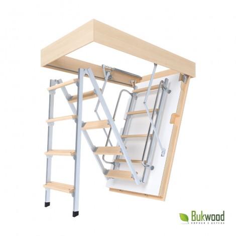 Складні горищні сходи Bukwood EXTRA Metal Standard 120х90 см