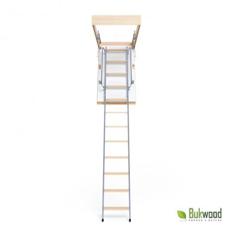 Складні горищні сходи Bukwood EXTRA Metal Standard 130х60 см