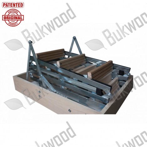 Складні горищні сходи Bukwood EXTRA Metal Standard 130х90 см
