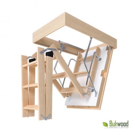 Складні горищні сходи Bukwood EXTRA Mini 100х60 см