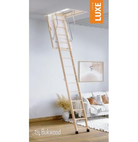 Складні горищні сходи Bukwood LUXE Long 110х60 см