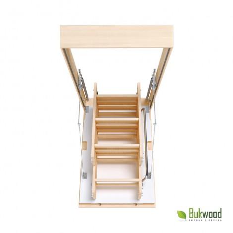 Складні горищні сходи Bukwood LUXE Long 110х70 см