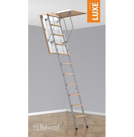 Складні горищні сходи Bukwood LUXE Metal Standard 110х60 см