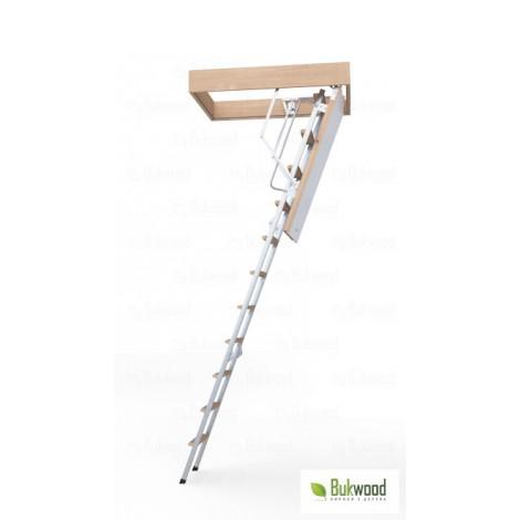 Складні горищні сходи Bukwood LUXE Metal Standard 130х90 см