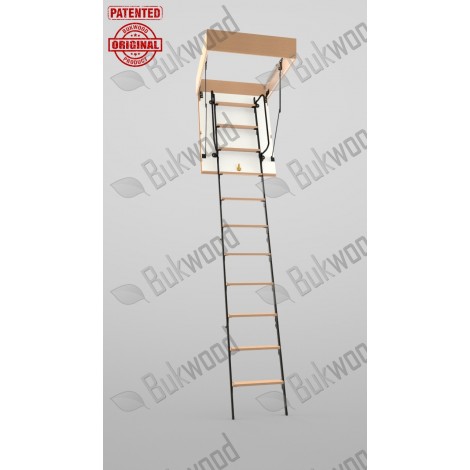 Складні горищні сходи Bukwood LUXE Metal Mini 90х70 см