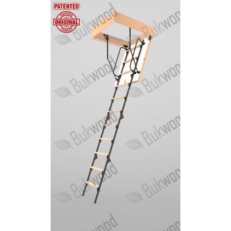 Складні горищні сходи Bukwood LUXE Metal Mini 100х70 см