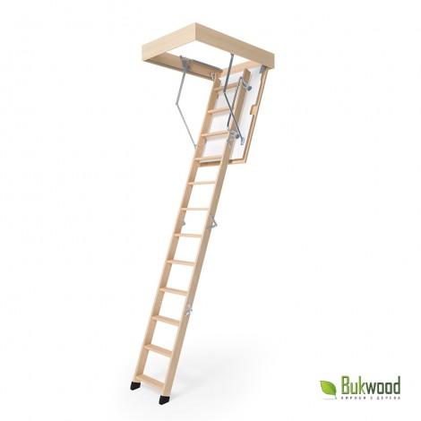 Складні горищні сходи Bukwood LUXE Mini 90х70 см