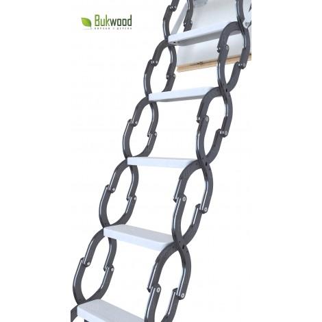 Ножичні горищні сходи Bukwood Steel Clips 110х60 см