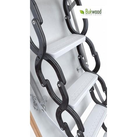 Ножичні горищні сходи Bukwood Steel Clips 110х80 см