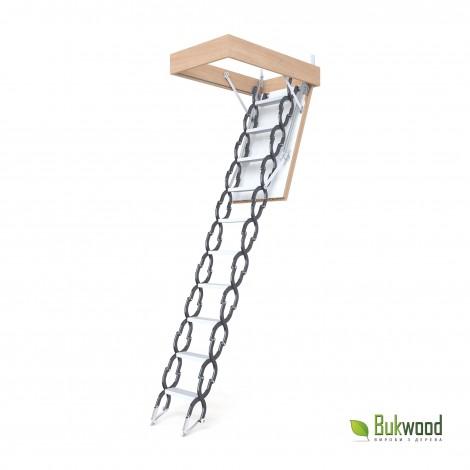 Ножичні горищні сходи Bukwood Steel Clips 70х80 см