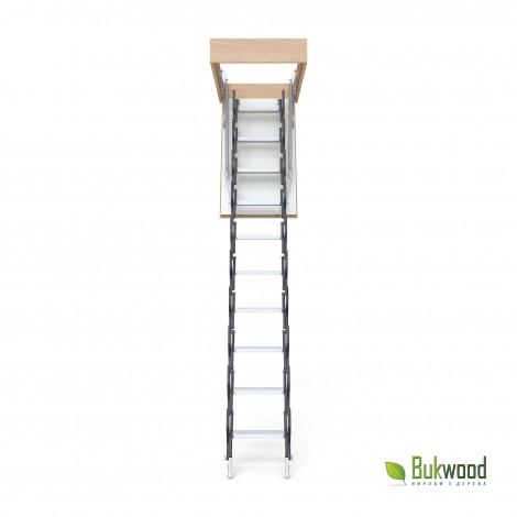 Ножичні горищні сходи Bukwood Steel Clips 110х90 см