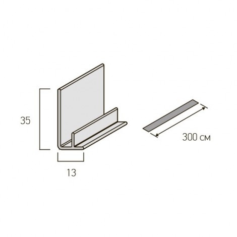 Стартова планка для фасадних панелей VOX Kerrafront Wood Design FS-211 35х3000 мм