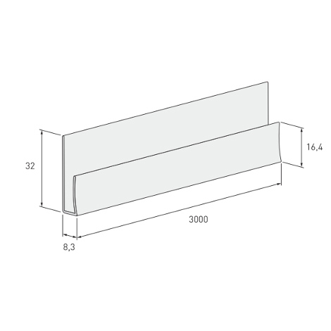 Стартова планка для фасадних панелей VOX Solid Stone 32х3000 мм