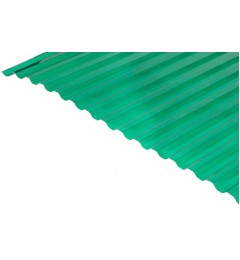 Профільований монолітний полікарбонат зелений BauGlas 1050х2000 мм
