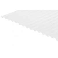 Профільований монолітний полікарбонат білий BauGlas 1050х2000 мм