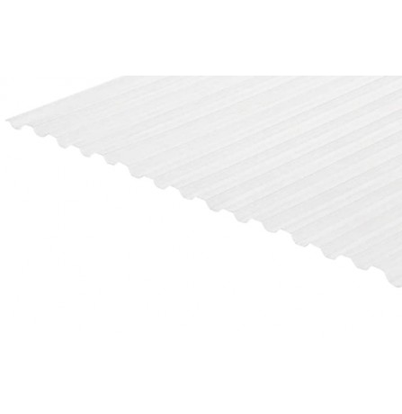 Профільований монолітний полікарбонат білий BauGlas 1050х3000 мм