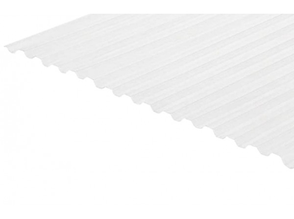 Профільований монолітний полікарбонат білий BauGlas 1050х6000 мм